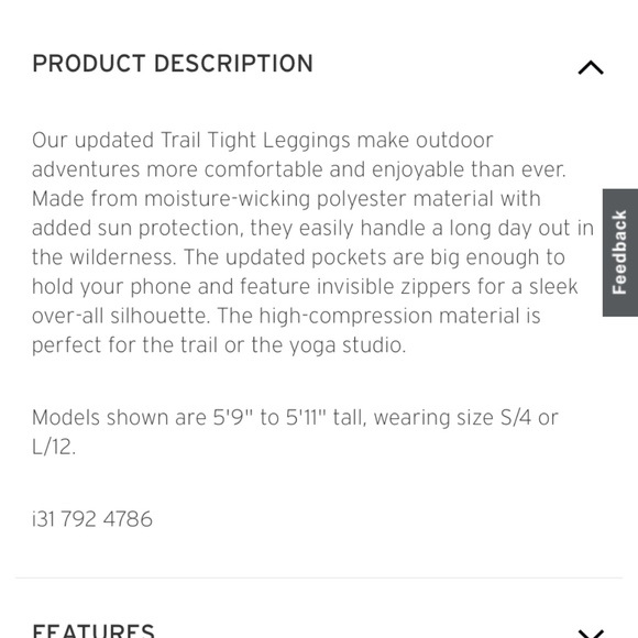 NWT Eddie Bauer Trail Tight  in Black Size Small - Picture 11 of 11